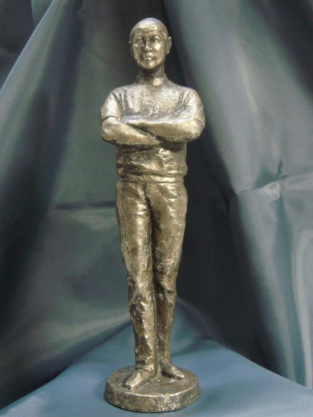 貴重☆石原裕次郎 全身像 金属製 21．0cm/360g 刻印有 当時物