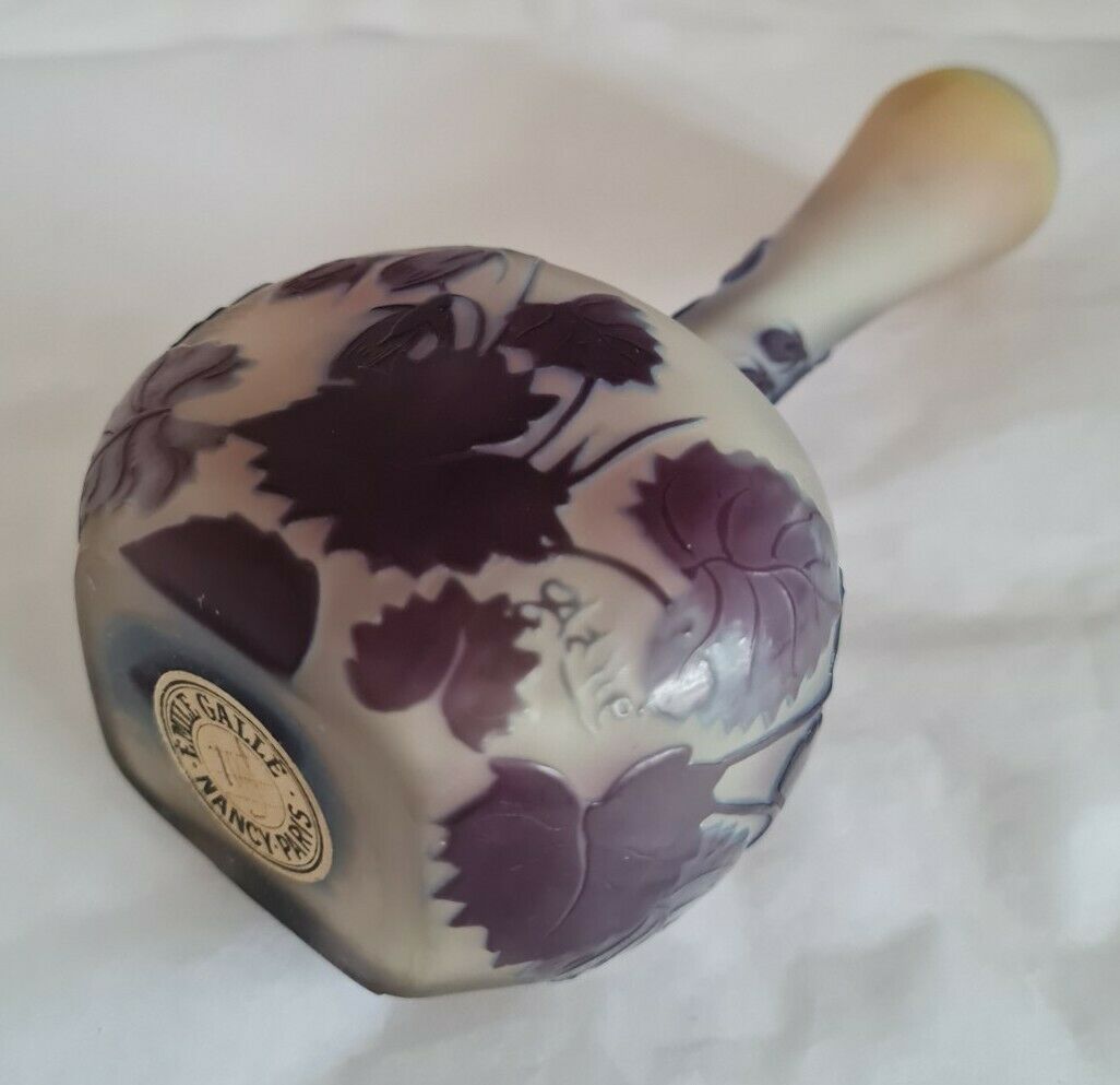 エミールガレ カメオガラス花瓶 1918年～1924年作 アール・ヌーヴォー