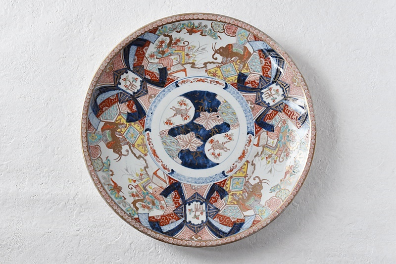 お値下げしました！】古伊万里 色絵桜馬覗豆皿セット お値下げしました