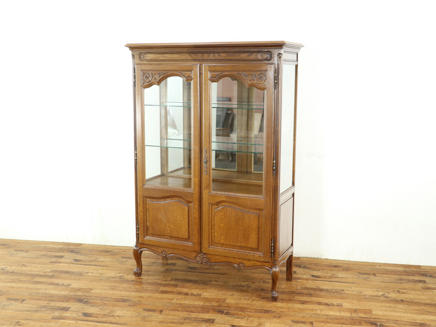 ミラーで奥行きのあるディスプレイ ショーケース 65085 アンティーク