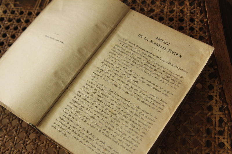 アンティーク本 古書 洋書 フランス語 教科書 20200422 【Antiques