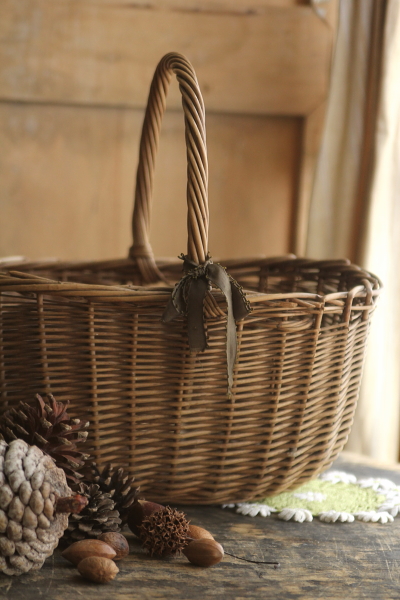 アンティークショッピングバスケット イギリス 20181011 【Antiques