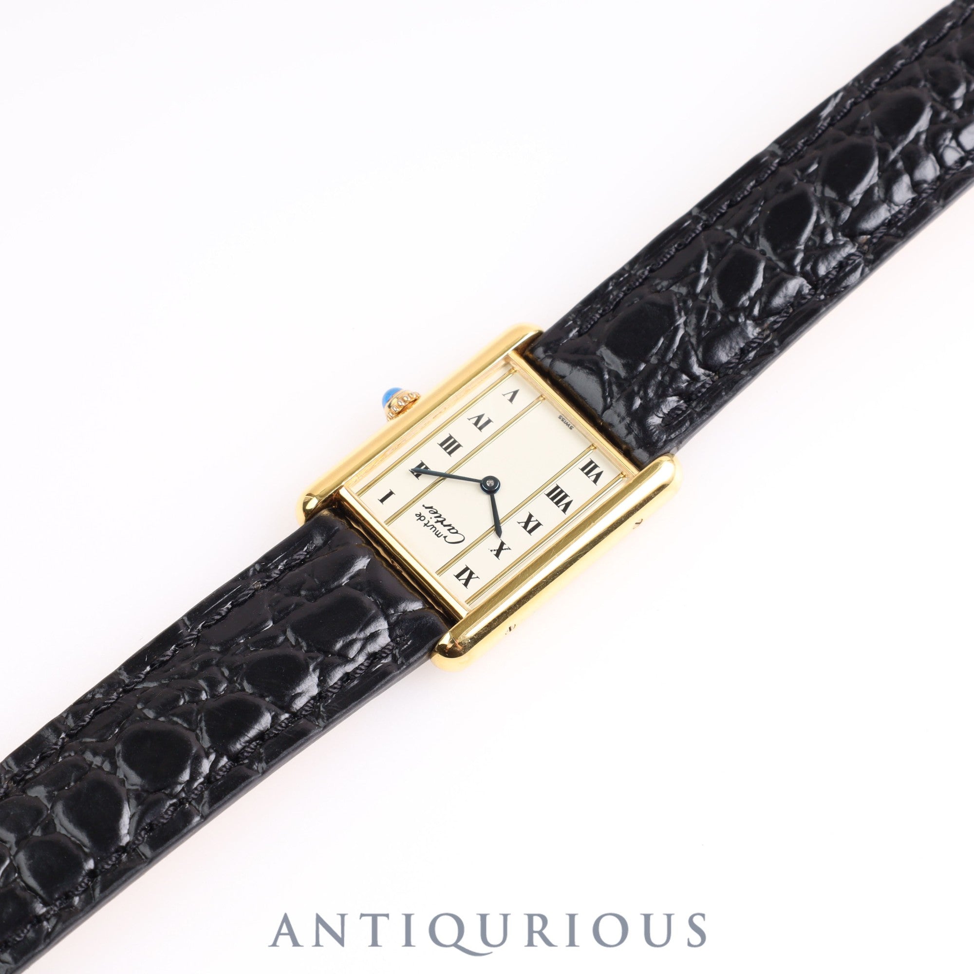 カルティエ マストタンク LM QZ 590005 縦ローマ文字盤 SV925 革