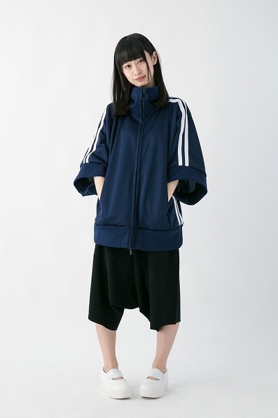 niitu ニーツ】キモノジャージブルゾン NAVY