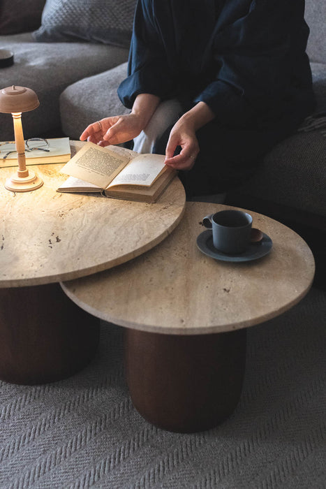 sed/met コーヒーテーブル｜天然石×木の静かな造形美 — ANTRY USE ONLY