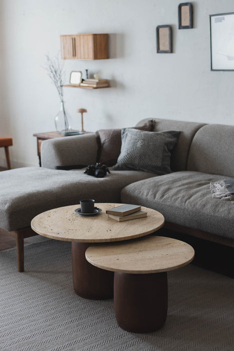 sed/met コーヒーテーブル｜天然石×木の静かな造形美 — ANTRY USE ONLY