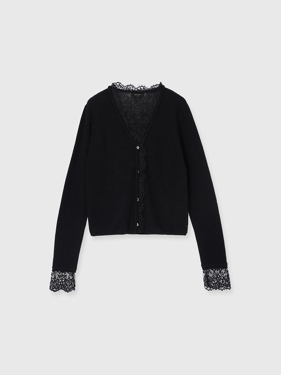 アイラッシュレーストリミングニット