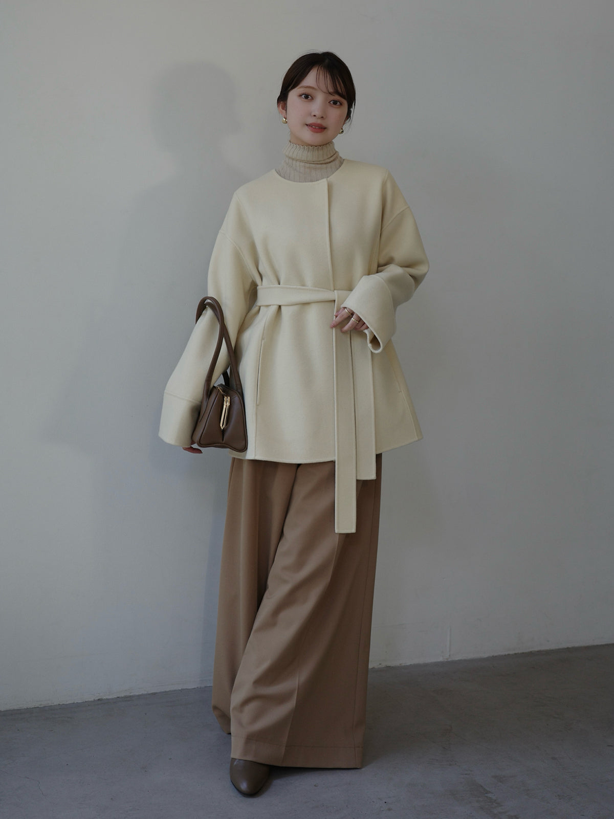 リバーウールミドルマフラーコート