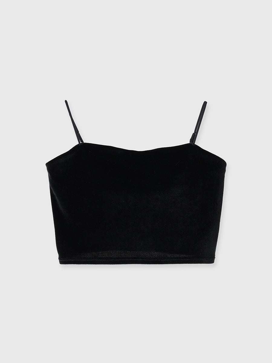 OUR WACOAL×anuans】カップインベロアショートキャミソール