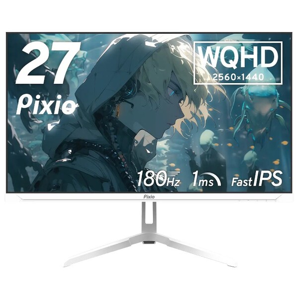 ASCII.jp：Pixio、ホワイトカラーの27型WQHD/180Hzディスプレー