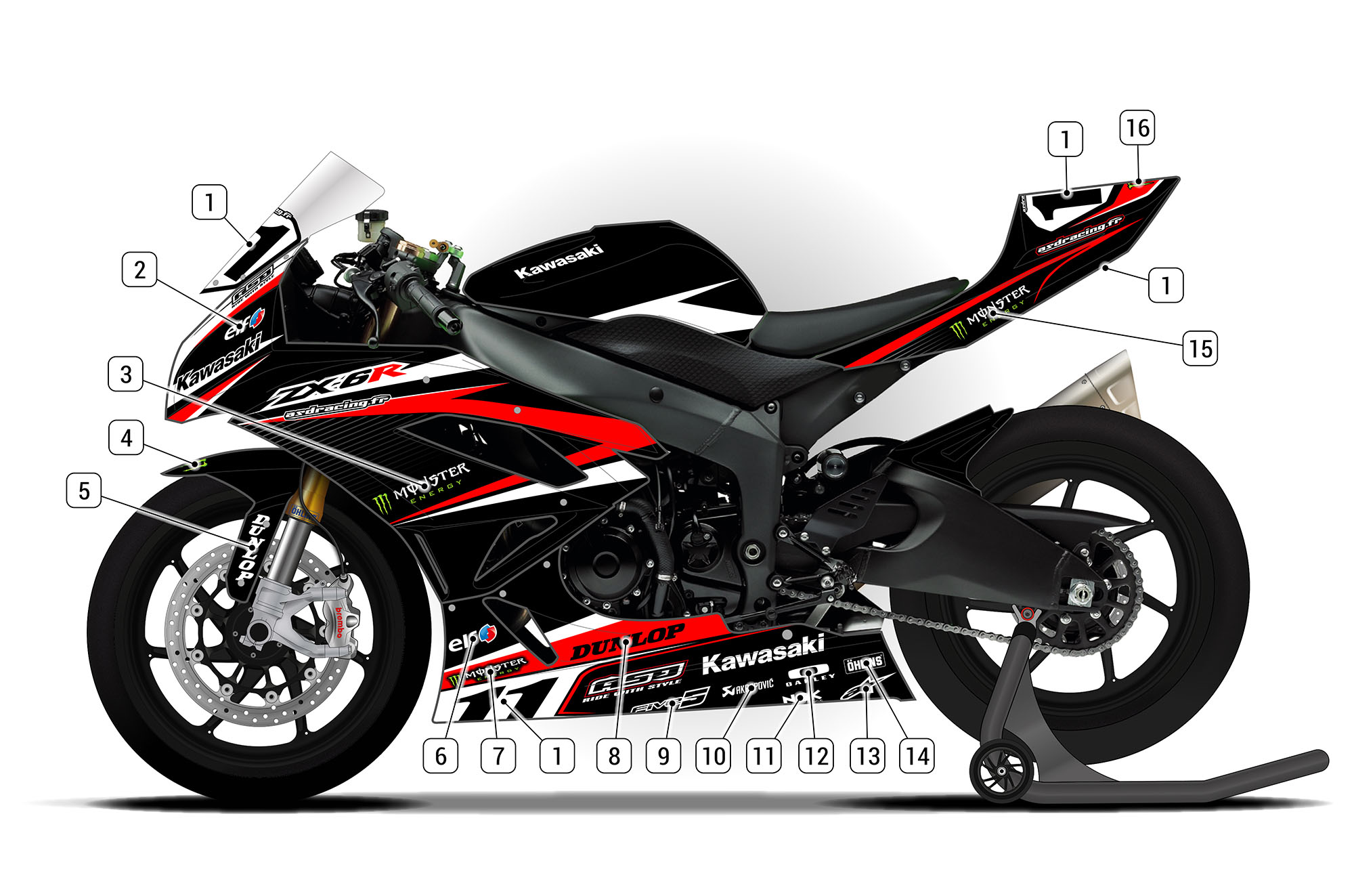 Kawasaki ZX-6R 2009/15 | ASD Racing