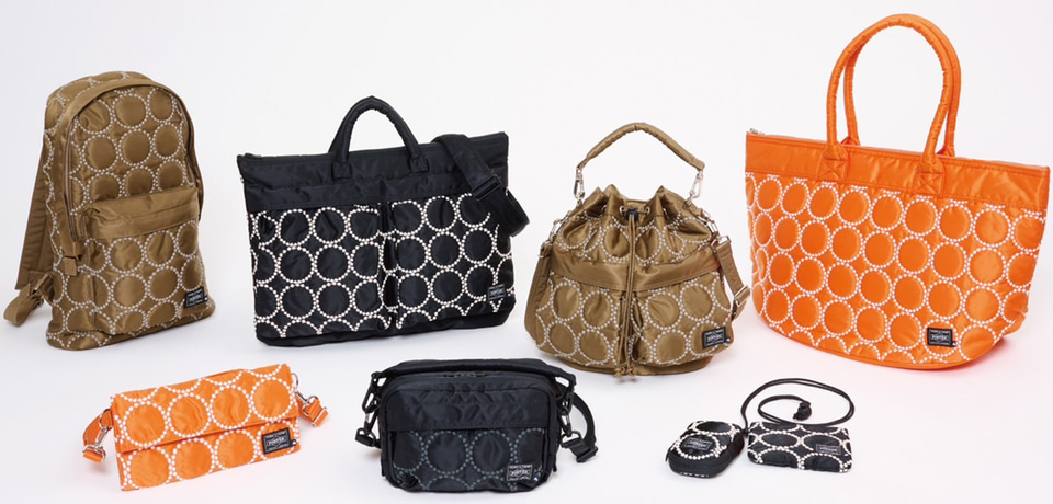 ミナ ペルホネン×PORTER、第2弾は3種の刺繍をボンディングナイロンに施