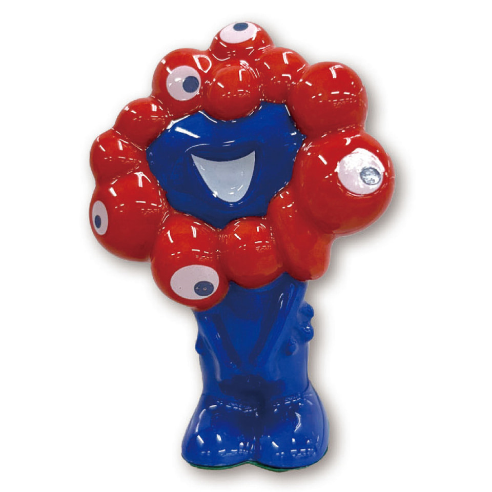 ミャクミャクの陶器フィギュア発売。立ちポーズと座りポーズ、10cm未満