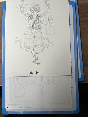 幽☆遊☆白書」より飛影のイラストも！ 冨樫義博氏、「1」と書かれた