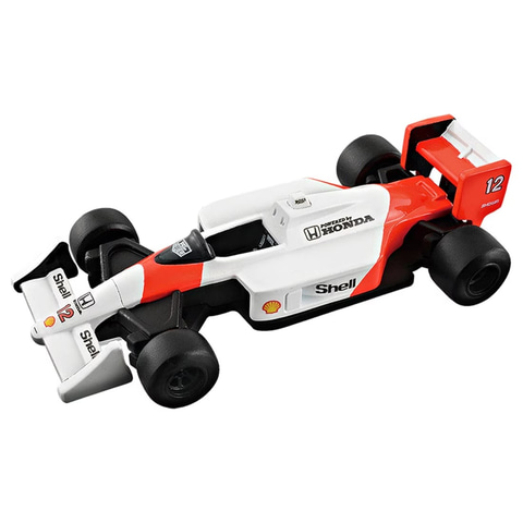 伝説のF1マシン「MP4/4」がトミカに登場！ アイルトン・セナ選手の「No