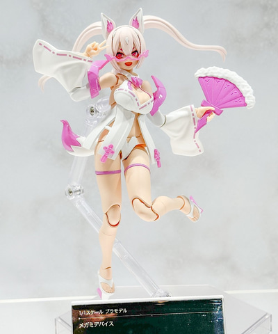 美少女プラモ「メガミデバイス」より白い装束姿の「朱羅 九尾 祭」が7