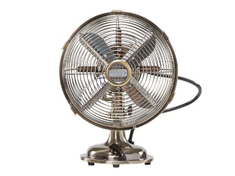 ニトリ、メタリックカラーを採用したアンティークデザインの扇風機