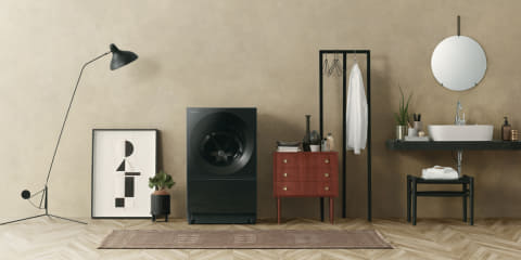 パナソニック、シックなインテリアに合う黒のドラム式洗濯機「Cuble