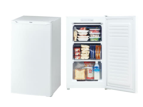 レンジも置けるセカンド冷凍庫。買い物カゴ1.8個分が入るハイアールの