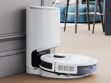エコバックス、自動ゴミ収集スタンド付きロボット掃除機「DEEBOT OZMO