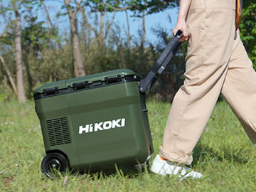 ハイコーキ、外でも冷凍/冷蔵が同時にできる冷温庫。工具の蓄電池で長