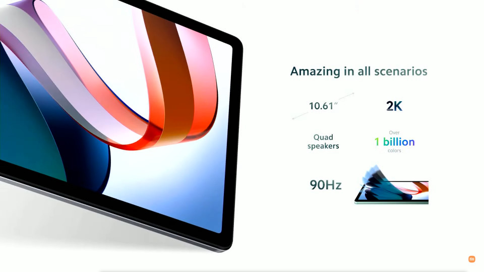 シャオミが新型タブレット「Redmi Pad」を発表、10.61インチ画面や