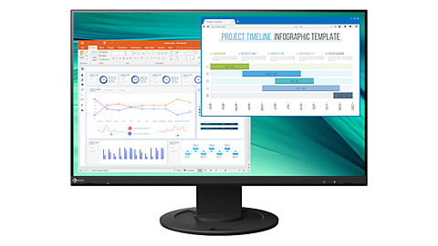 EIZO、3辺狭額縁デザインの23.8型/22.5型液晶 - PC Watch