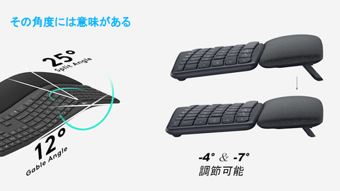 ロジクール、ブランド初のエルゴノミックキーボード「ERGO K860」 - PC