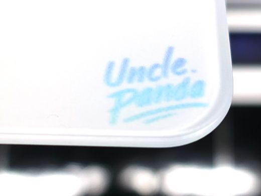 Uncle Pandaの人気ガラス製ゲーミングマウスパッド「Blue」にホワイト