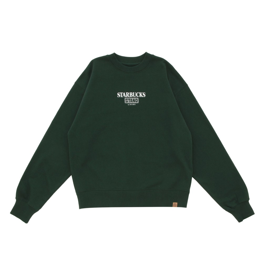 STARBUCKS STAND by BEAMS LOGO クルースウェット グリーン|グッズ