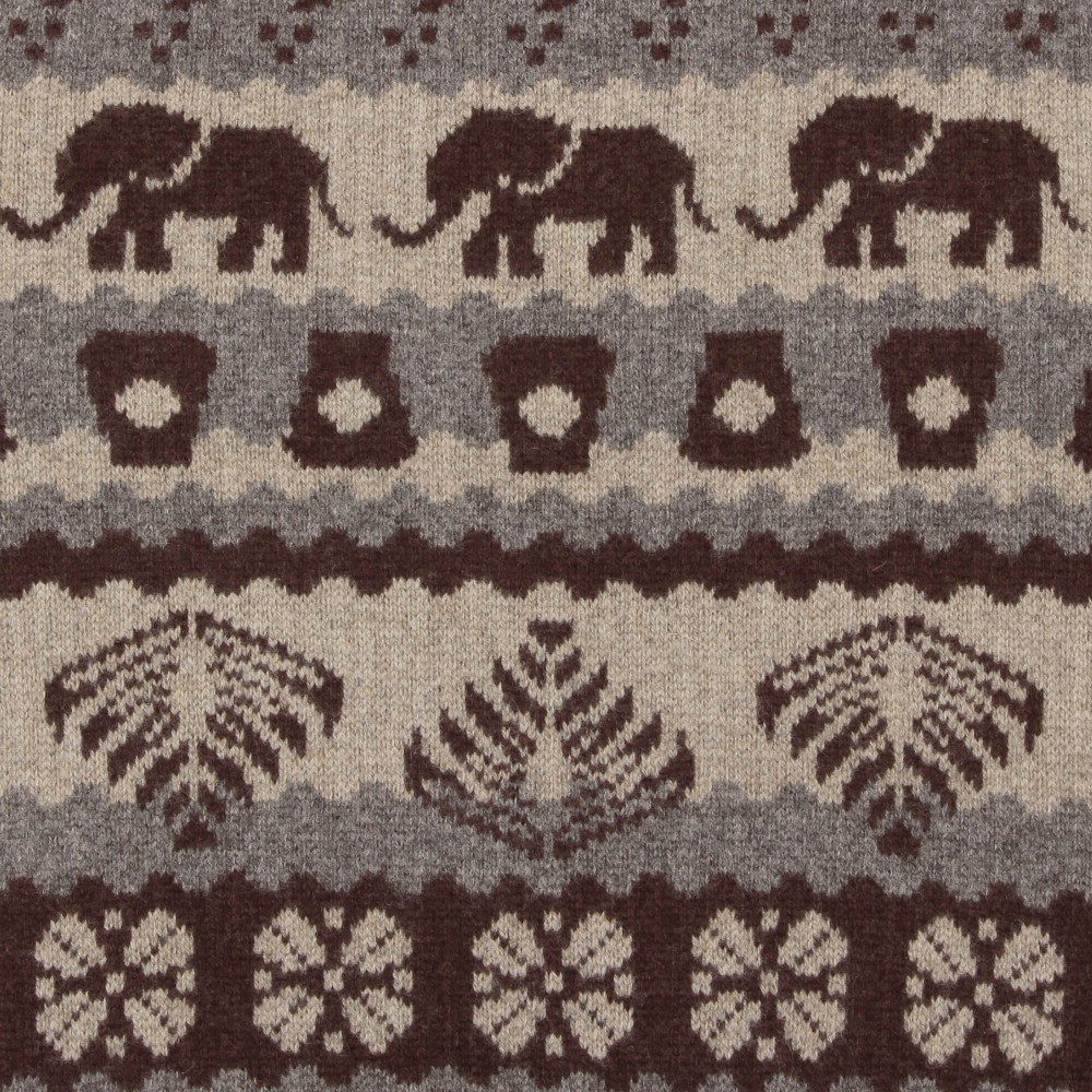 STARBUCKS STAND by BEAMS ジャカードクルーニット ブラウン|グッズ