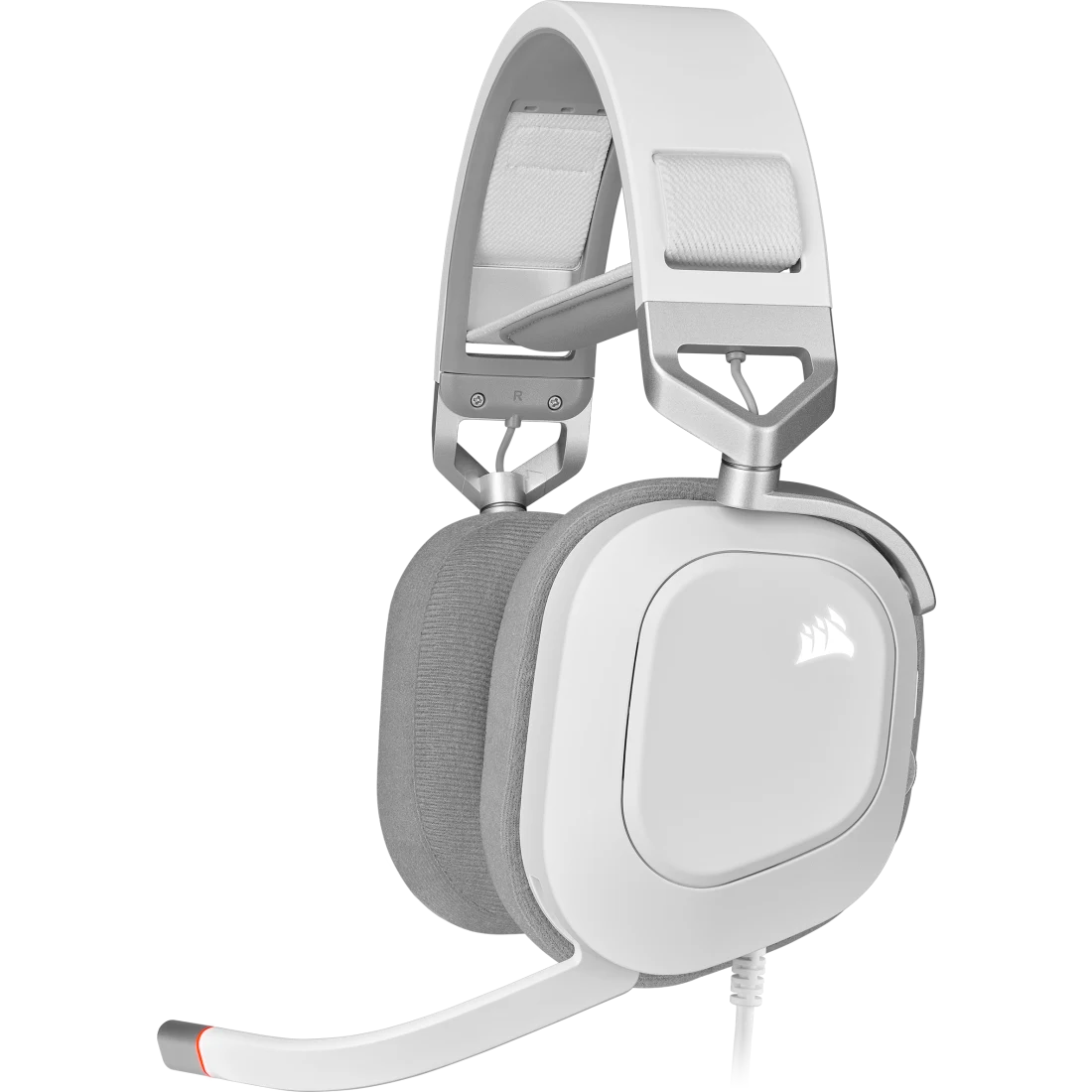 HS80 RGB USB 有線ゲーミングヘッドセット — ホワイト