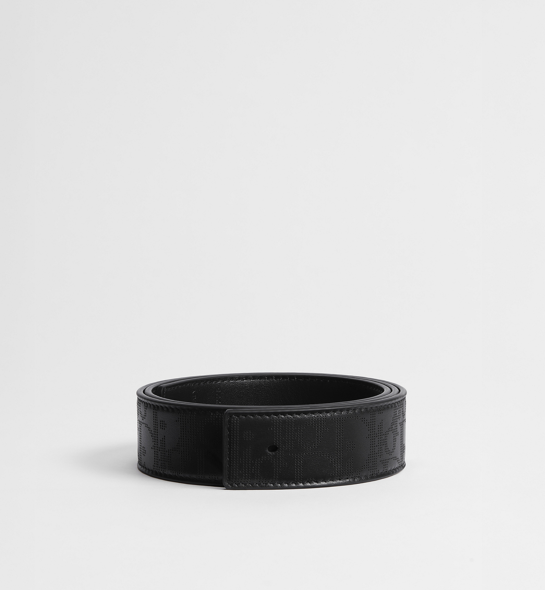 Reversible Belt Strap Black Dior Oblique Galaxy Leather and Black
