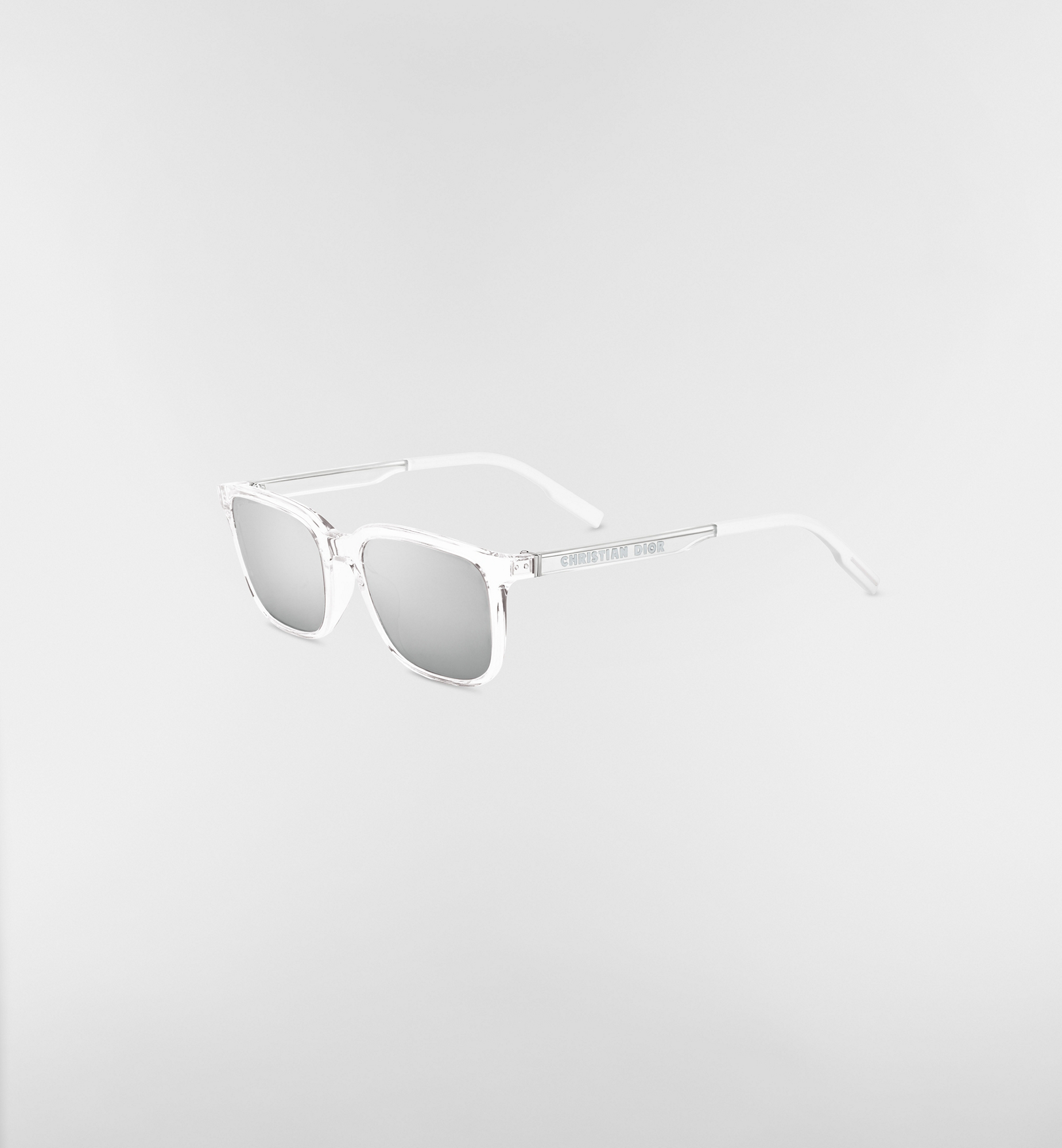 DiorTag SU Crystal-Tone Rectangular Sunglasses | DIOR