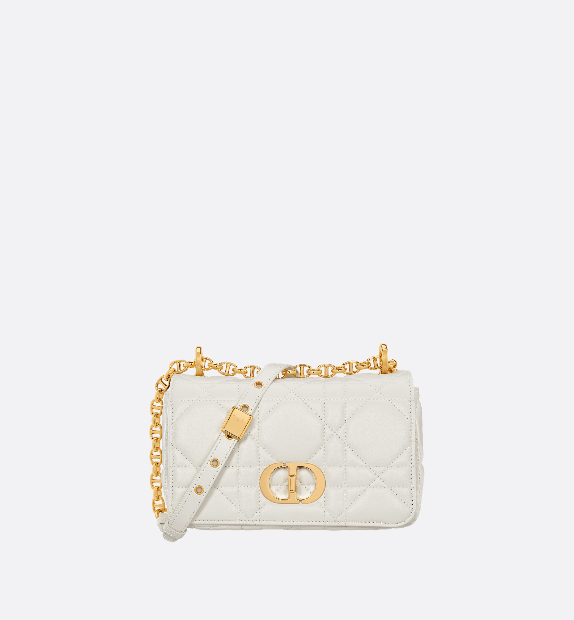 Small Soft Dior Caro Bag Latte Macrocannage Lambskin | DIOR