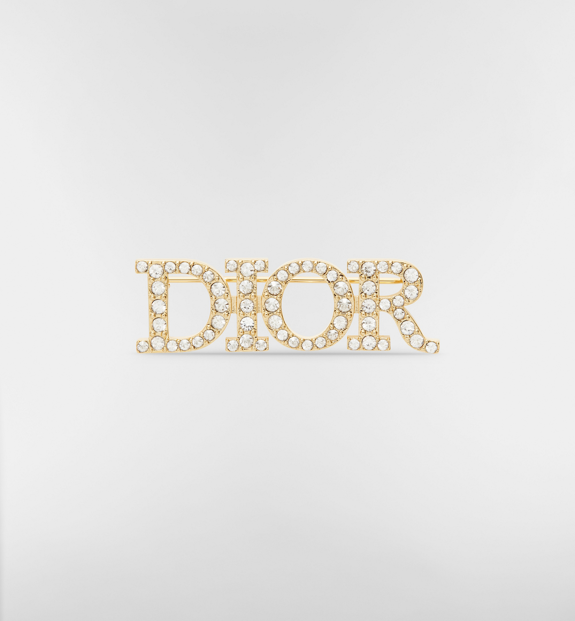 Dio(r)evolution Brooch Gold-Finish Metal and White Crystals | DIOR