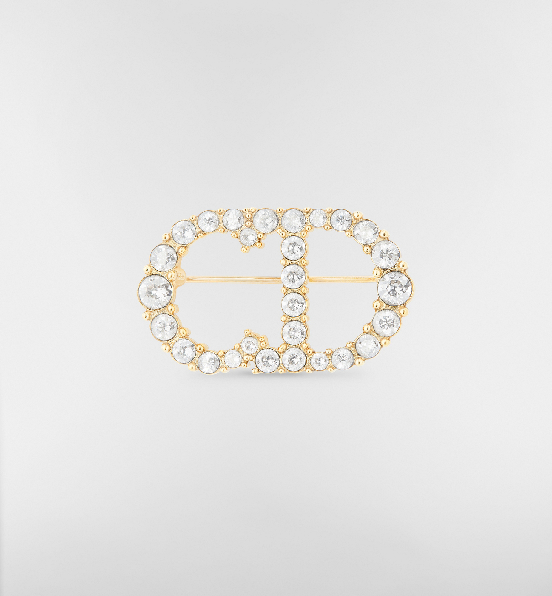 Clair D Lune Brooch Gold-Finish Metal and White Crystals | DIOR