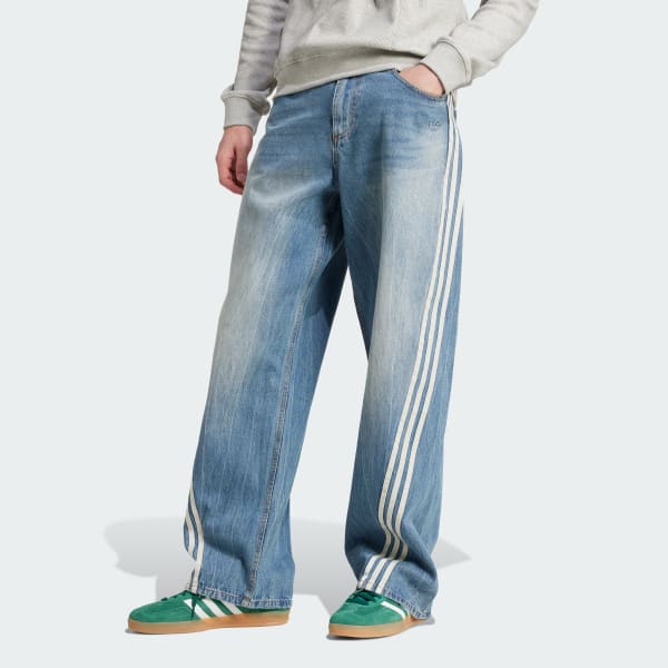 adidas Adilenium Season 3 Loose Fit Denim Pants - Blue | Free