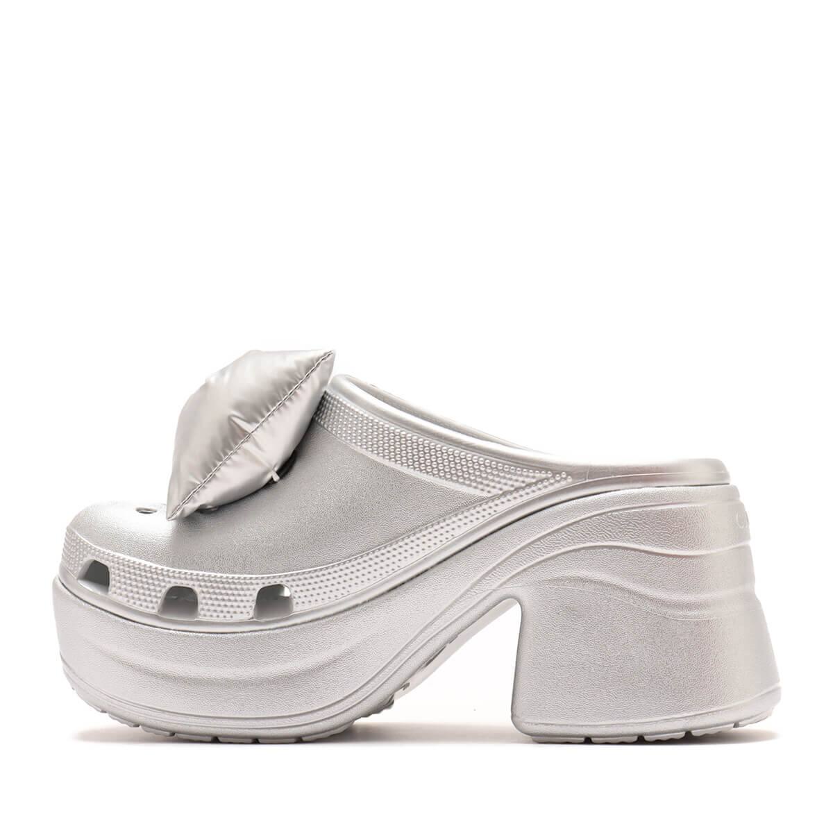 crocs Siren Metallic Bow Clog Silver Metallic （クロックス