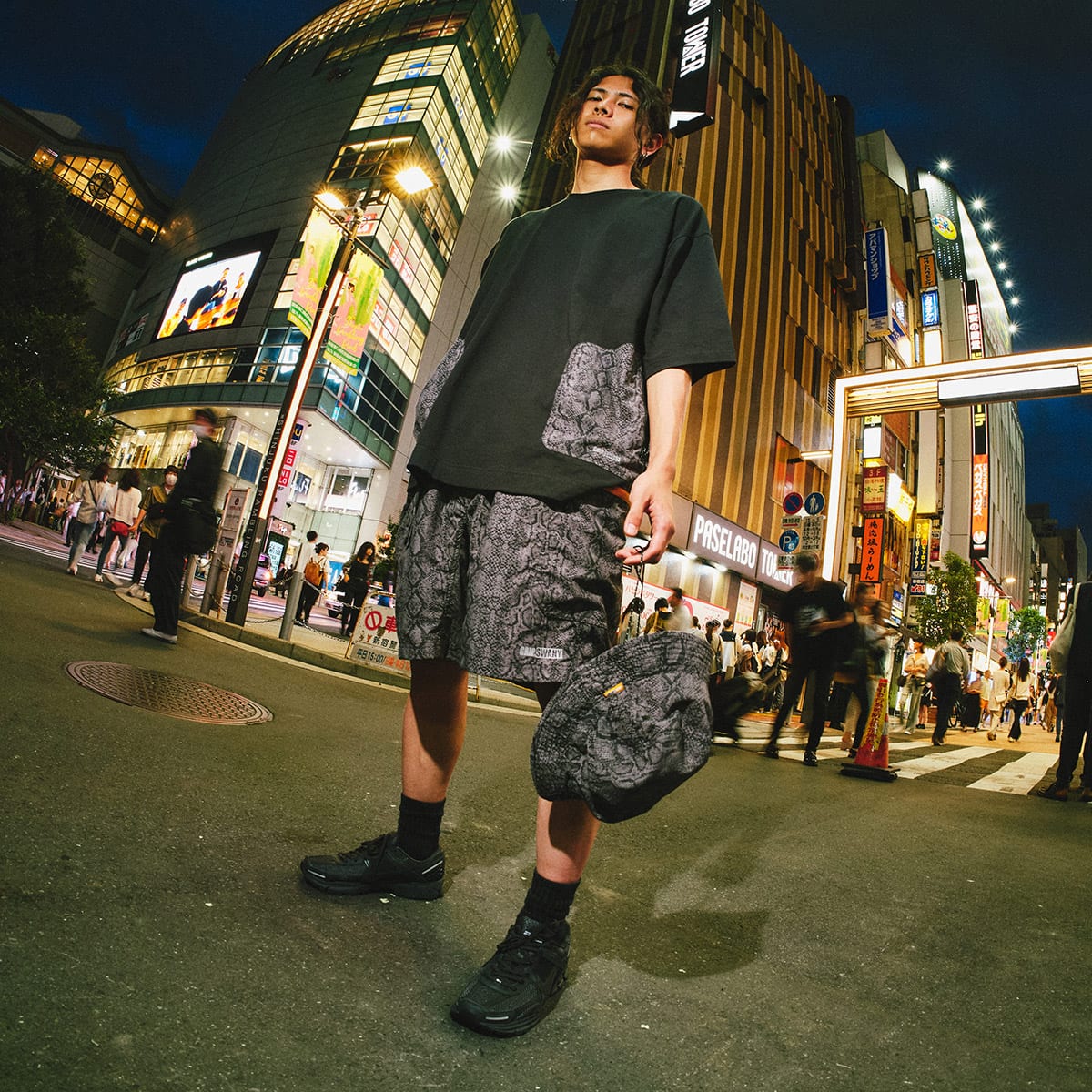 GRIP SWANY × atmos GEAR BUGGY SHORTS PYTHON GREY（グリップスワニー