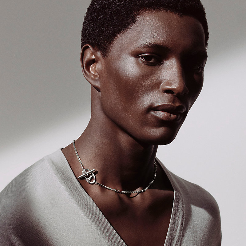 Chaine d'ancre Punk necklace - Silver | Hermès USA