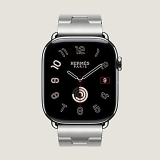Band Apple Watch Hermès Single Tour 46 mm Grand H - Grey | Hermès USA