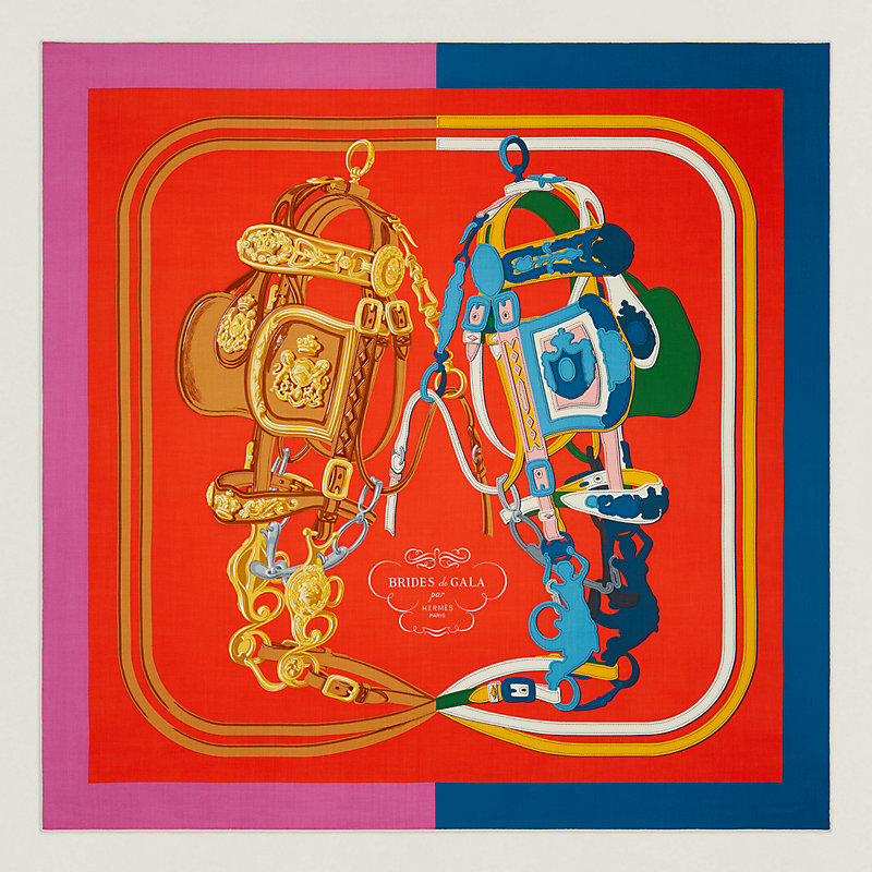 Brides de Gala Applique Pique shawl 140 | Hermès Singapore