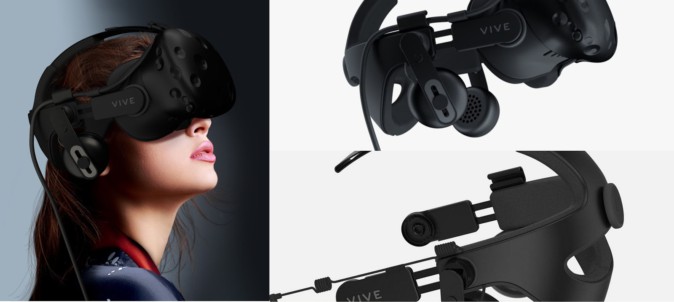 ヘッドホン付きで着脱も簡単 HTC Vive用「デラックスオーディオ