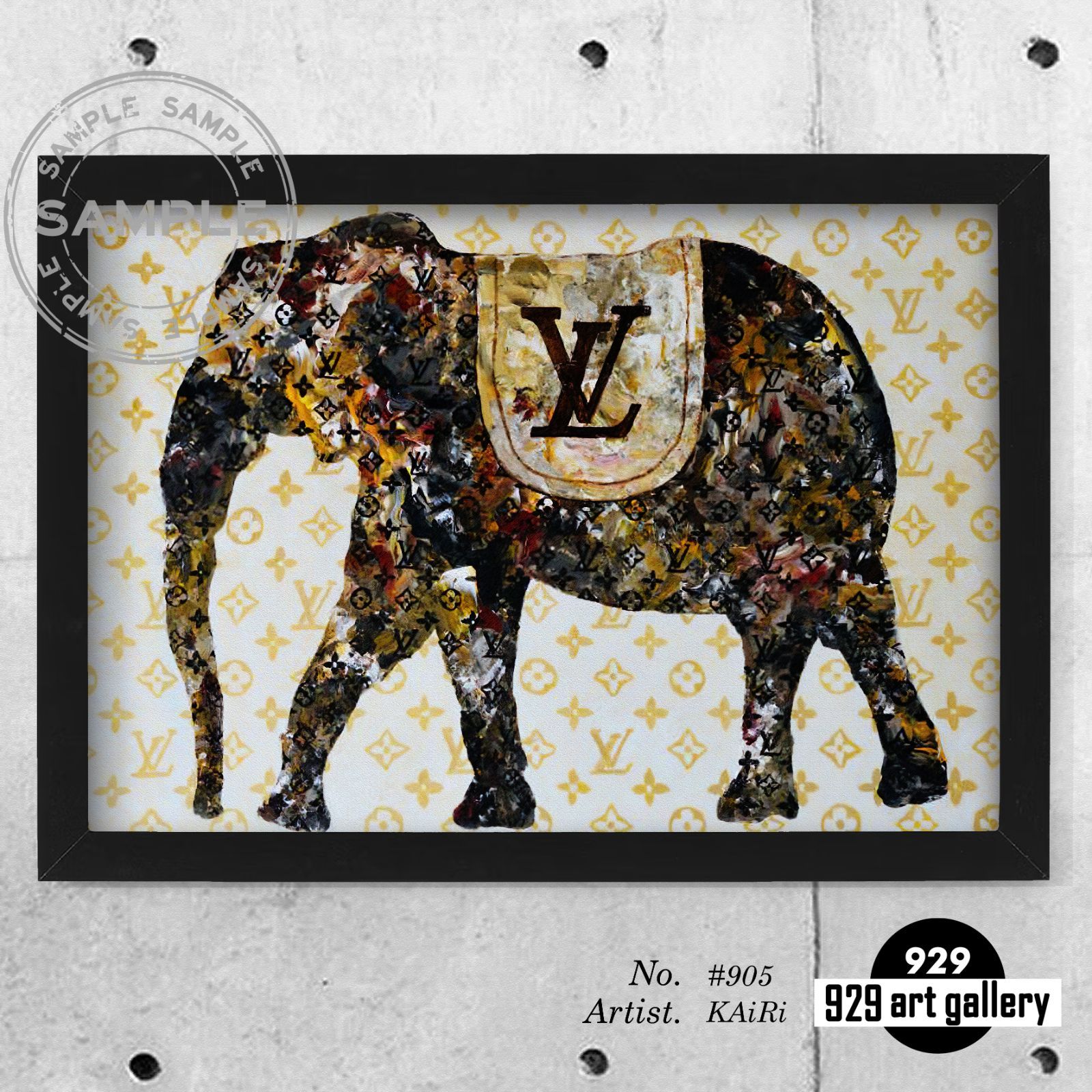 LOUIS VUITTON type☆A4額装済オマージュアートインテリアポスター#905