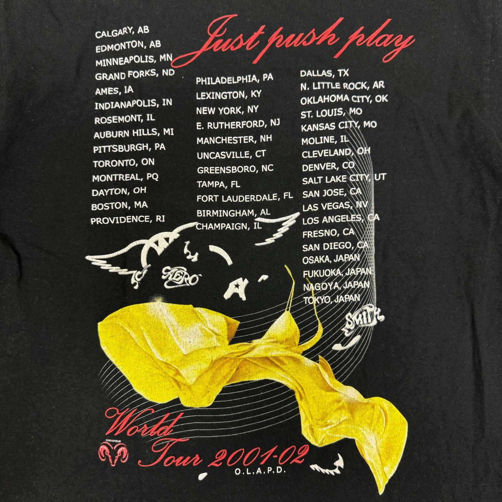 AEROSMITH エアロスミス ツアー2002 バンドT コピーライトあり