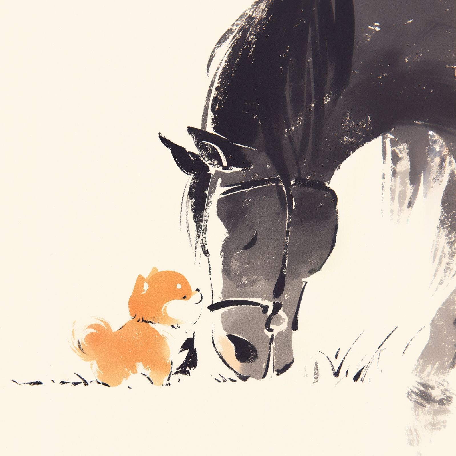 福寿（2026年） - ポメラニアン犬 No.2】ジークレー版画＊名入れOK