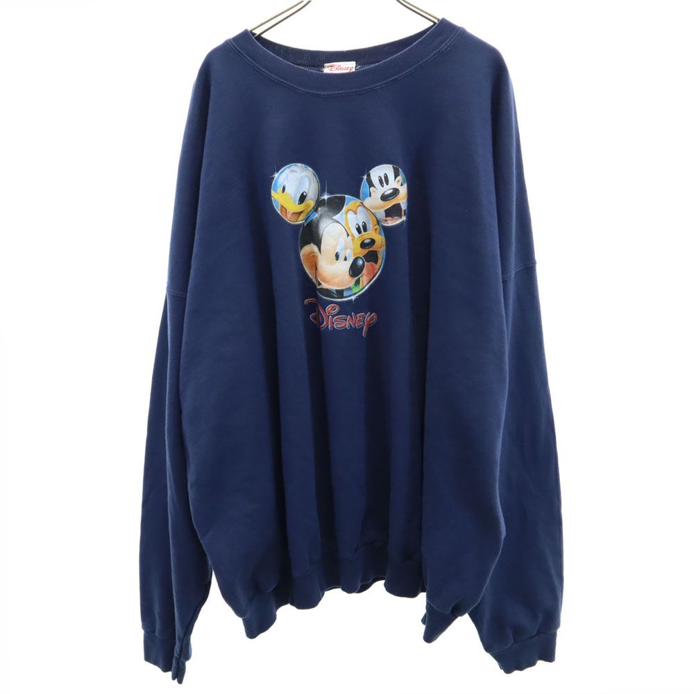 ディズニー オールド ミッキーマウスプリント 長袖 トレーナー 4XL