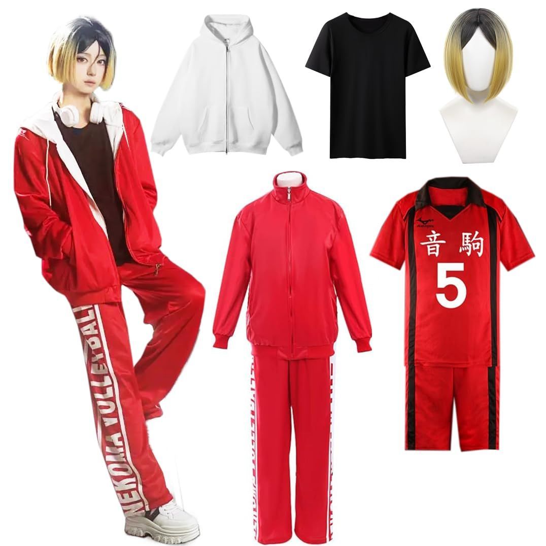 孤爪研磨 5パーツセットお揃い_M [NOKIJP] 烏野高校 音駒高校 コスプレ