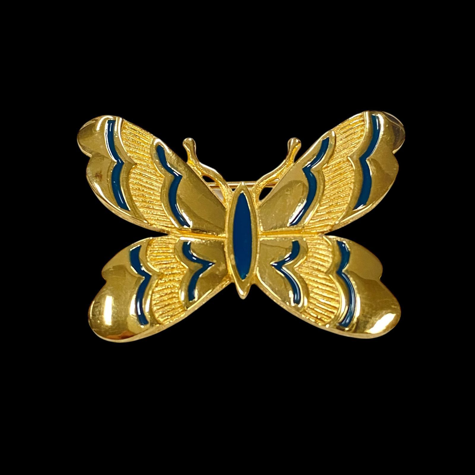 希少 美品 GIVENCHY ジバンシー 蝶 バタフライ ブローチ ゴールド